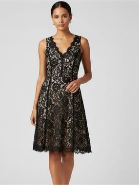 LOFT black lace dress tall